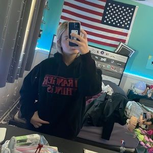 Black stranger things pull-over hoodie
